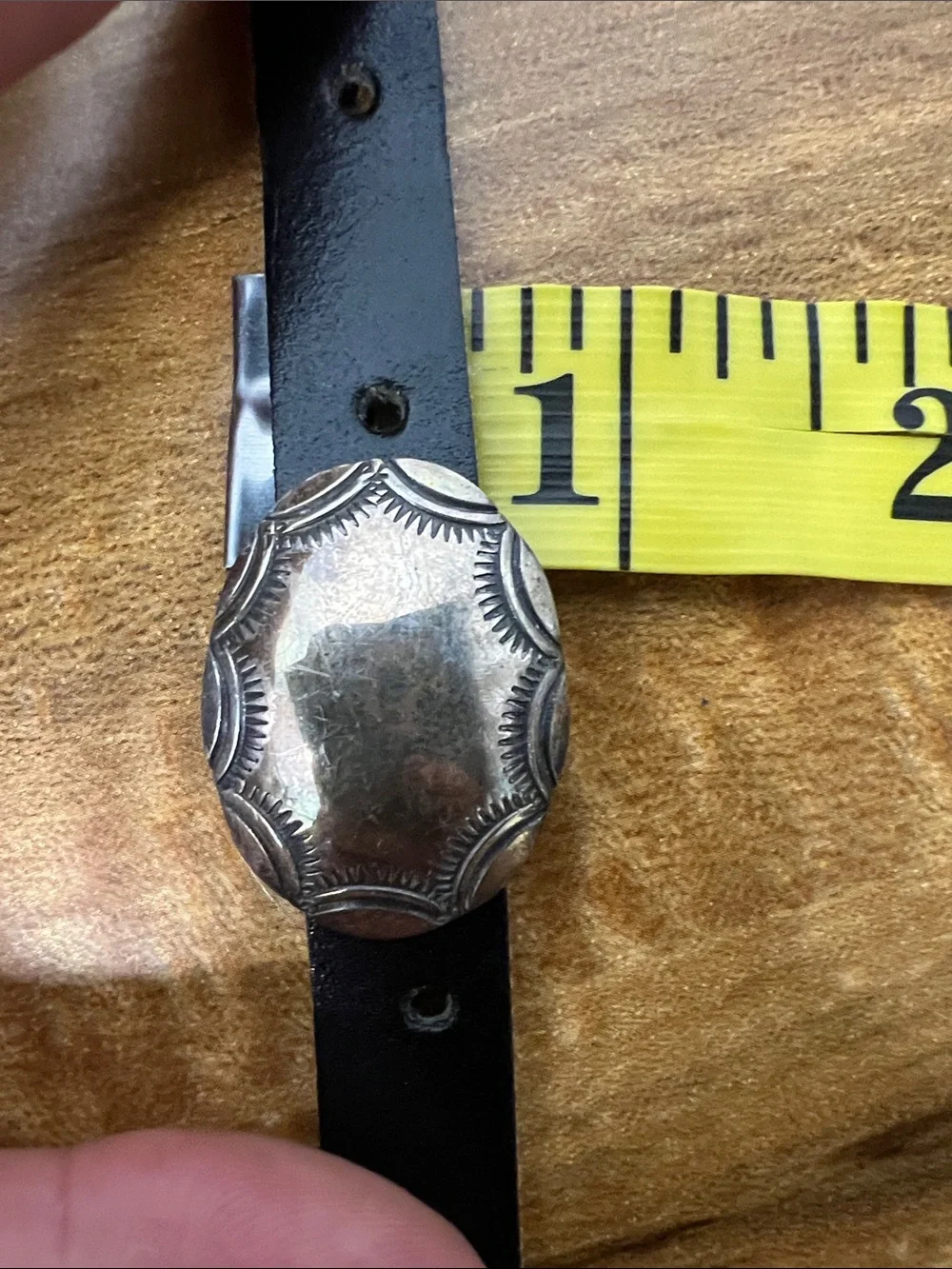 Vintage Mary Rita Padilla Sterling Silver Leather Concho Belt Navajo Native